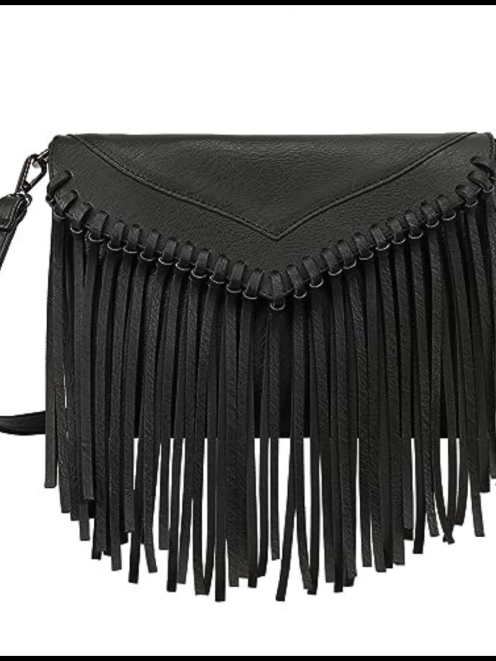 PU Leather Hobo Fringe Crossbody Bag Tassel Vintage Flap Envelope Handbag